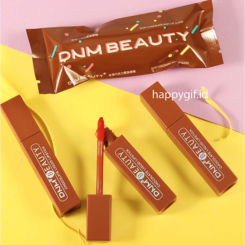 DNM Chocolate Lipstick Matte Liquid Lip Long Lasting Waterproof Lipstik Coklat Bisa Menutupi Bibir Yang Hitam LA125