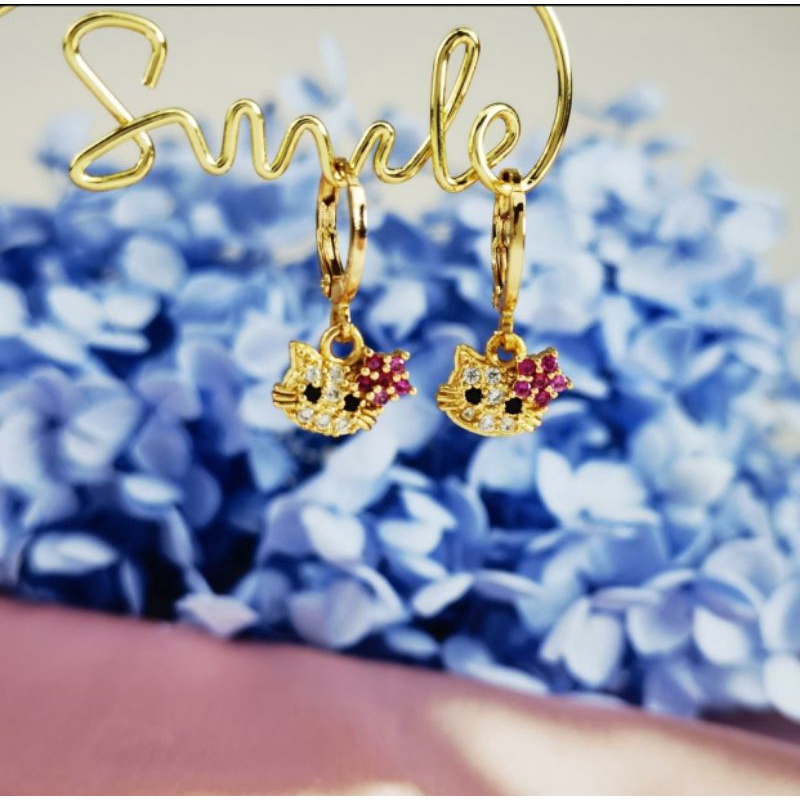 anting xuping hello kitty super mewah simpel gold dan silver N130721000
