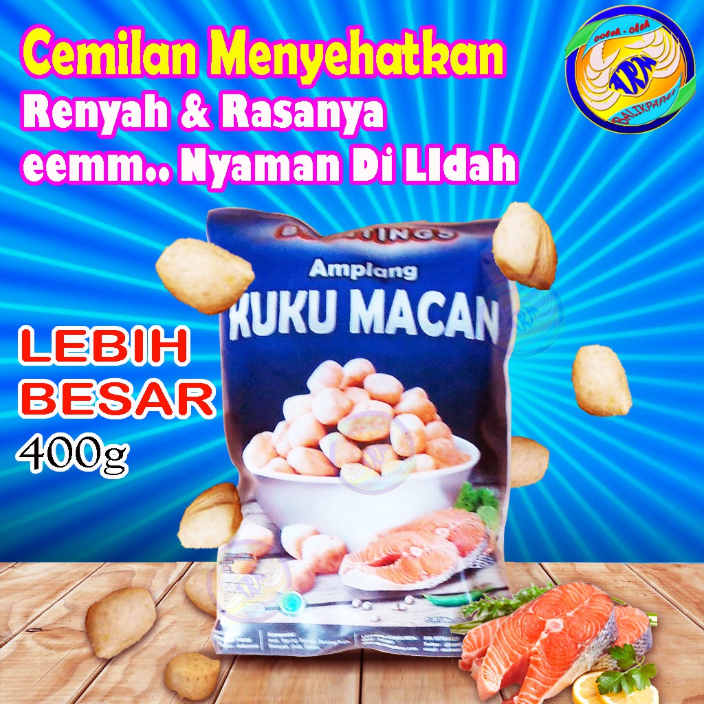 

amplang pilus kuku macan ikan makanan ringgan kerupuk asli bontings kemplang renyah sehat