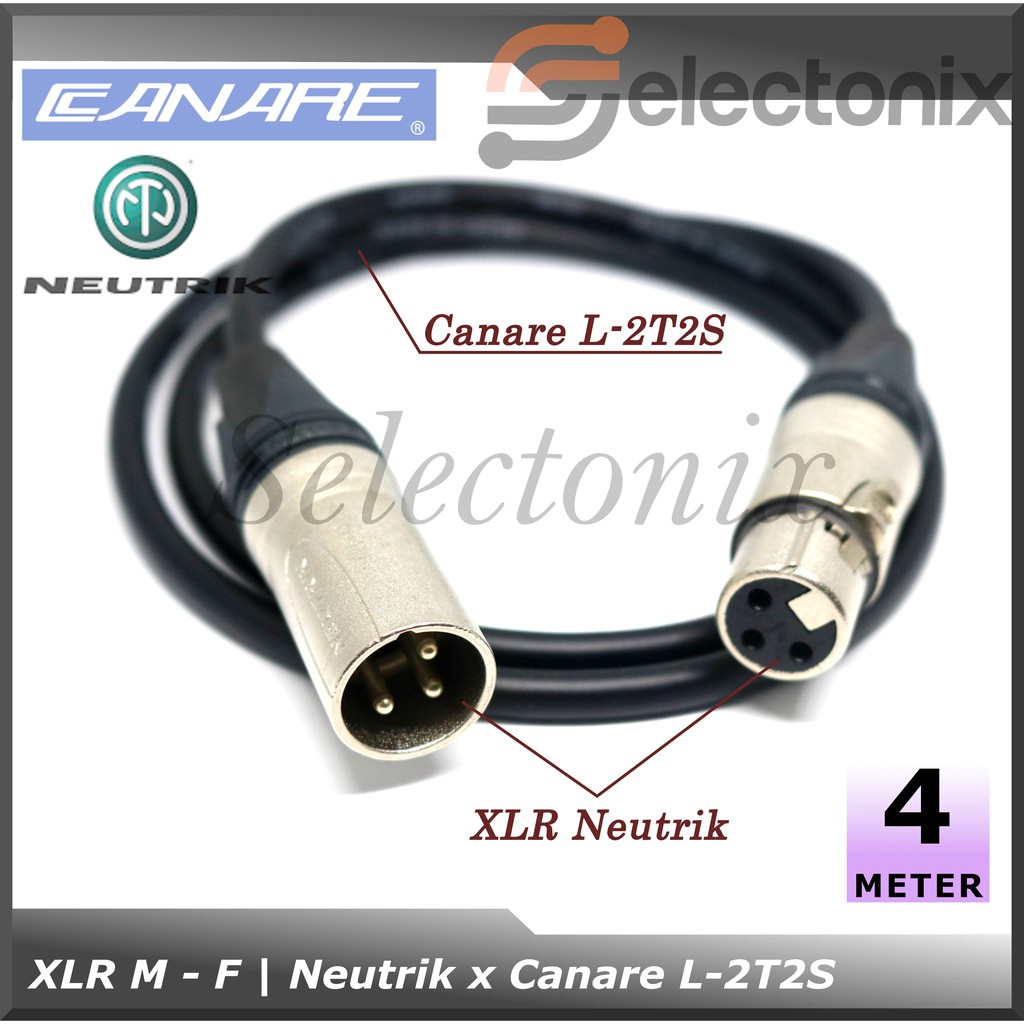 Kabel Mic XLR Male - Female | Neutrik x Canare [4m]