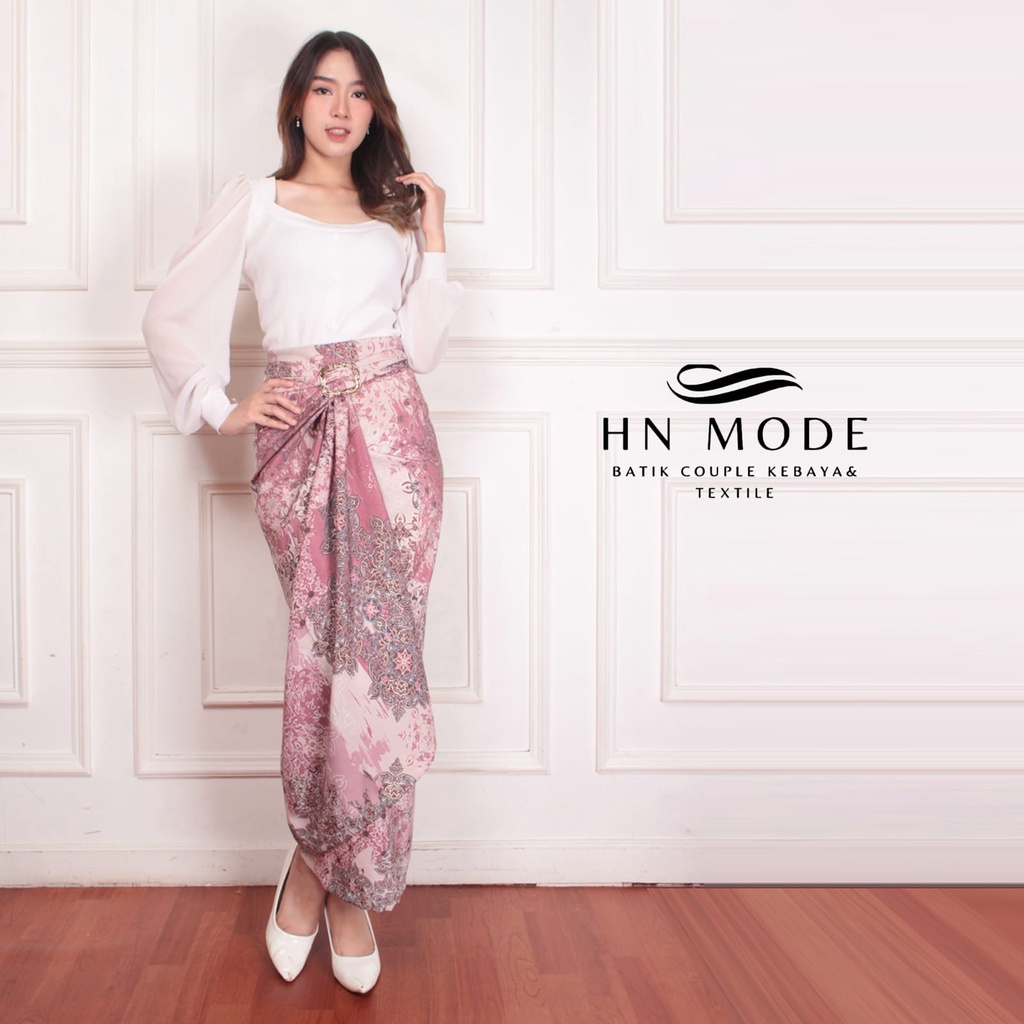 HN MODE - Rok lilit batik floral motif terbaru / Rok kebaya