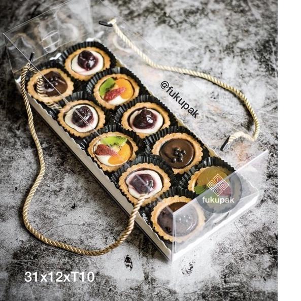 

✱ Box Mika Tali 20 pcs| Clear Transparent Box | Kotak Hamper Bolu Gulung Brownies Roll Cake Lapis Loaf ☄