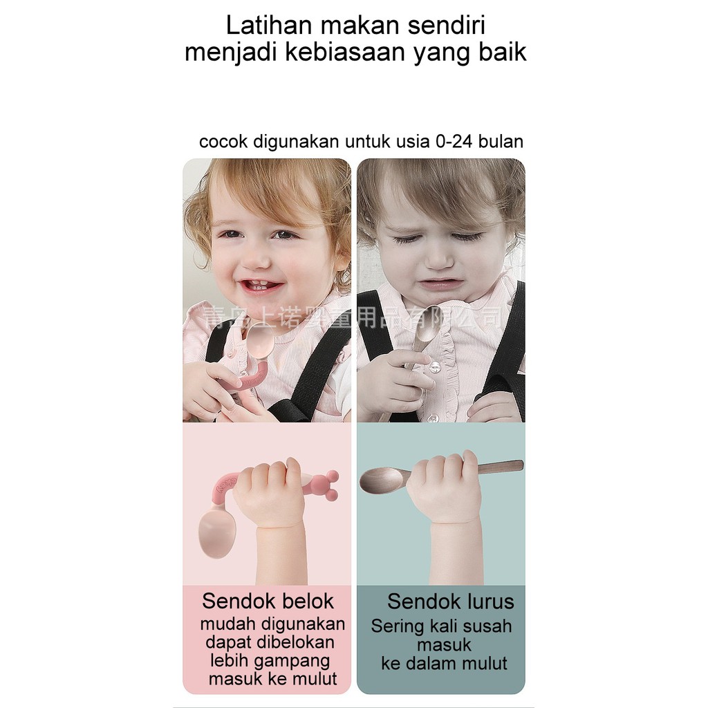 Sendok DISNEY + Garpu DISNEY Lengkung spoon mpasi Sendok  garpu BENGKOK FOLDABLE FLEXIBLE ORI DISNEY