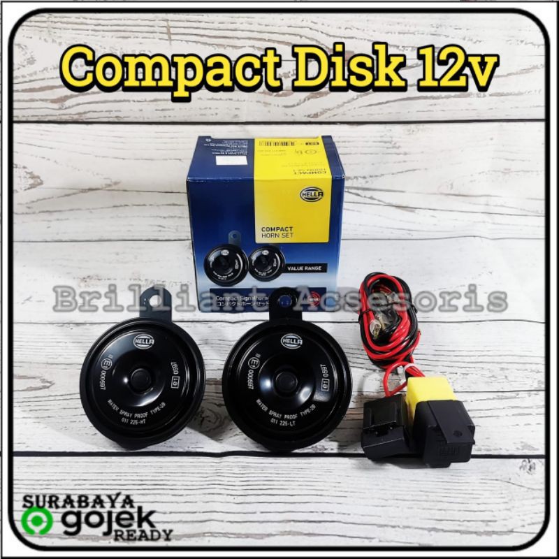 Klakson Dobel Disk - Hella Original - Type Compact 12v