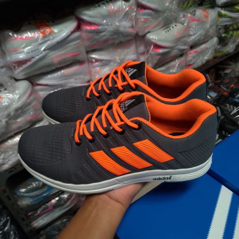 Sepatu Sneakers Adidas NBA Orange Abu Spesial Edition