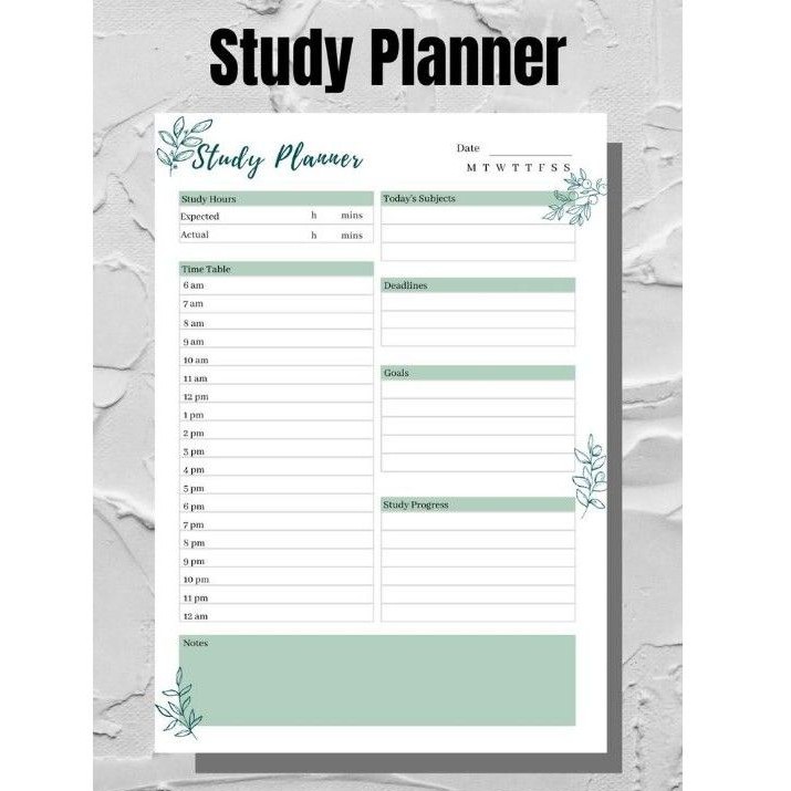 

Loose Leaf Study Planner/Isi blinder/A5/20 Holes