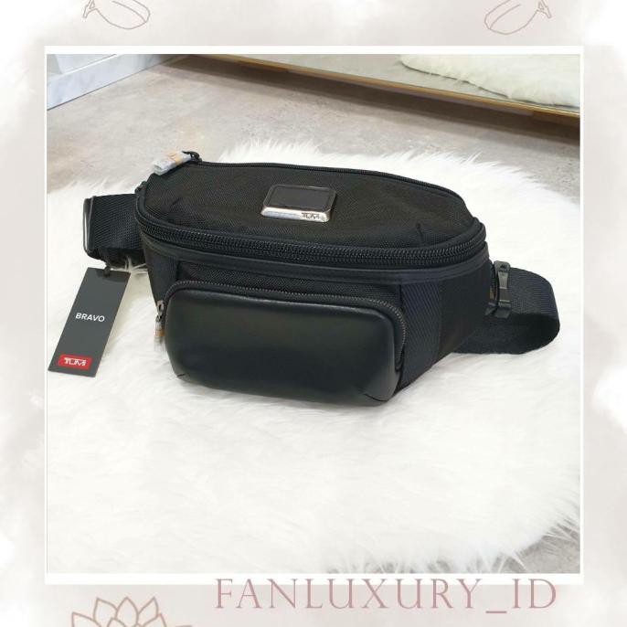 Tumi Alpha Bravo Columbus Utility Waist Bag (Black)(2) Paprikaolshop321