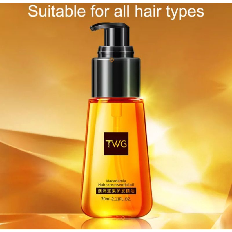 TWG Hair Care Essential Oil Perawatan Rambut &amp; Kulit Kepala Cocok Untuk Semua Jenis Rambut / Minyak Perawatan Rambut Kering Rusak Bercabang / Minyak Pelembab Rambut / Hair Vitamin Rambut TWG / Vitamin Rambut Memperbaiki Rambut Rusak Bercabang Kering