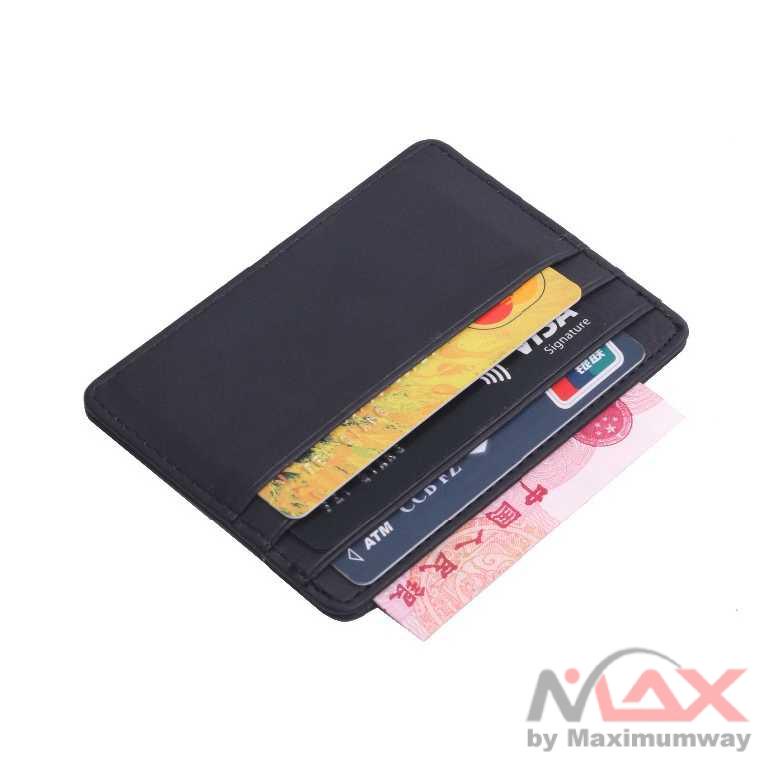 Dompet Kartu Bahan Kulit ID Card Holder Simpan ATM, Credit Card, EMoney, Trans jakarta, Akses Masuk dst  Slim pria wanita TRASSORY Men Women Durable Slim Simple Travel Lichee Leather Bank Business ID Card Wallet Holder Case with Coin Purse