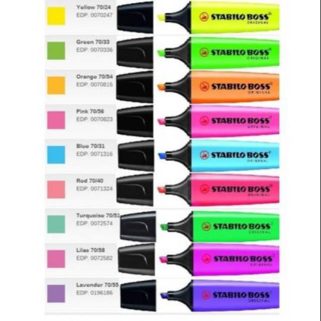

Stabilo boss hightlighter banyak warna