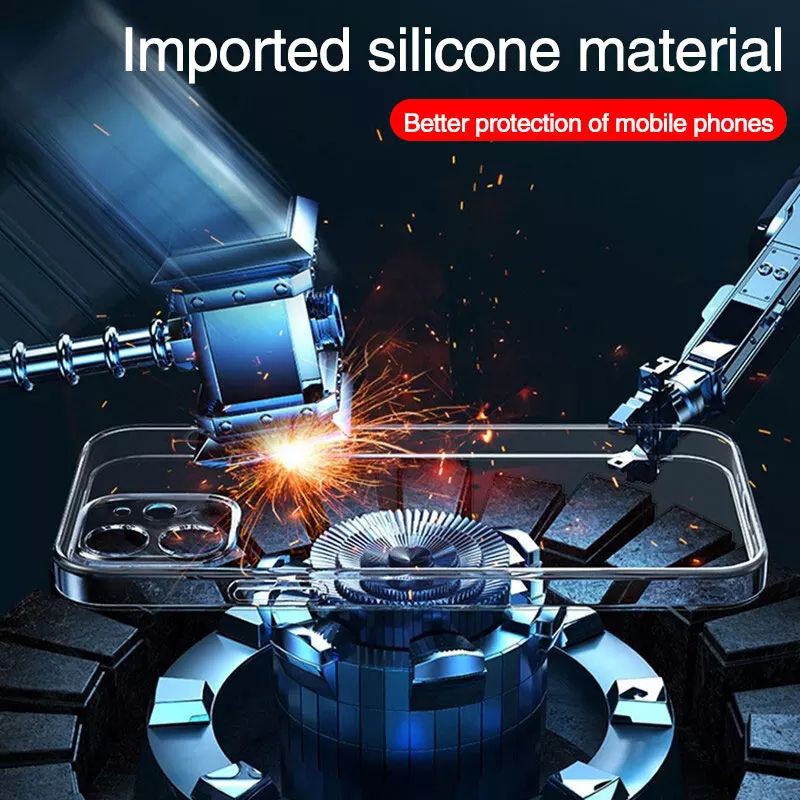 SILICONE BENING IPHONE 12 PRO MAX 6.7 SOFT CASE CLEAR TPU ANTI SHOCK AIR BAG TRANSFARANT