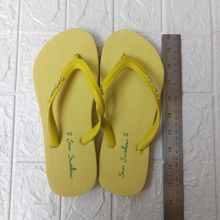 SALE Sun Swallow Ladies Soft Sandal Jepit Sendal Wanita - Kuning 9.5