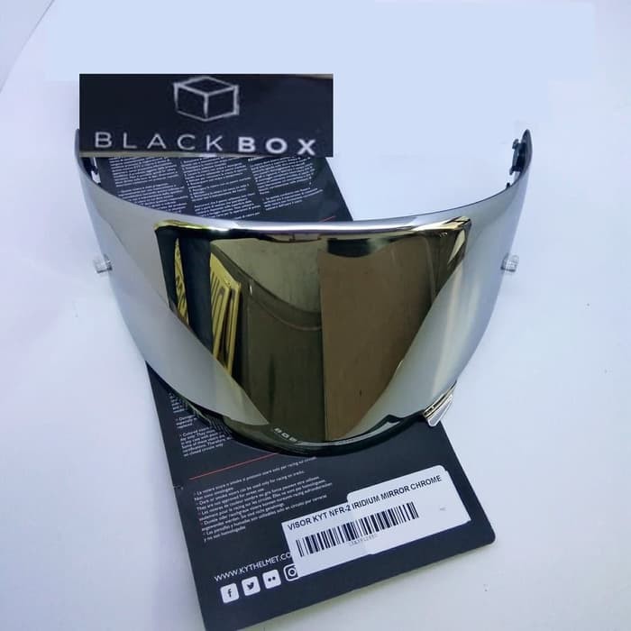 KYT NFR Iridium Chrome Flat Visor With Pin 2018 / KYT NFR Visor Iridium