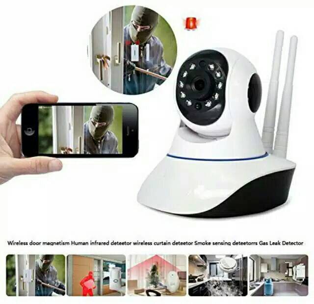 Ip Camera CCTV Wifi With 2 Antena Wireless P2P HD 720p Infrared Night Vision