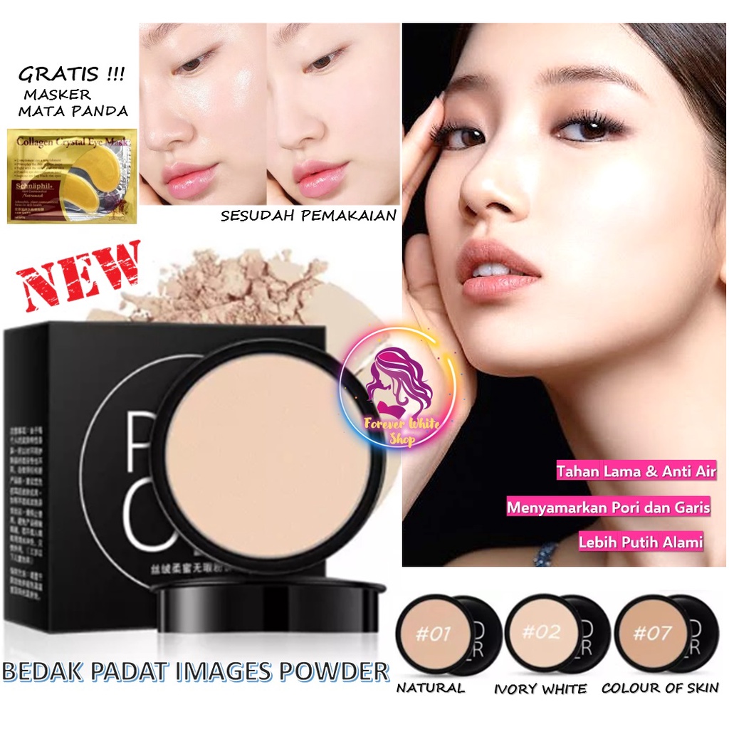 FREE Masker Mata Panda  IMAGES Professional Compact Powder Bedak Glowing Tahan Lama Anti Air Sunisa 
