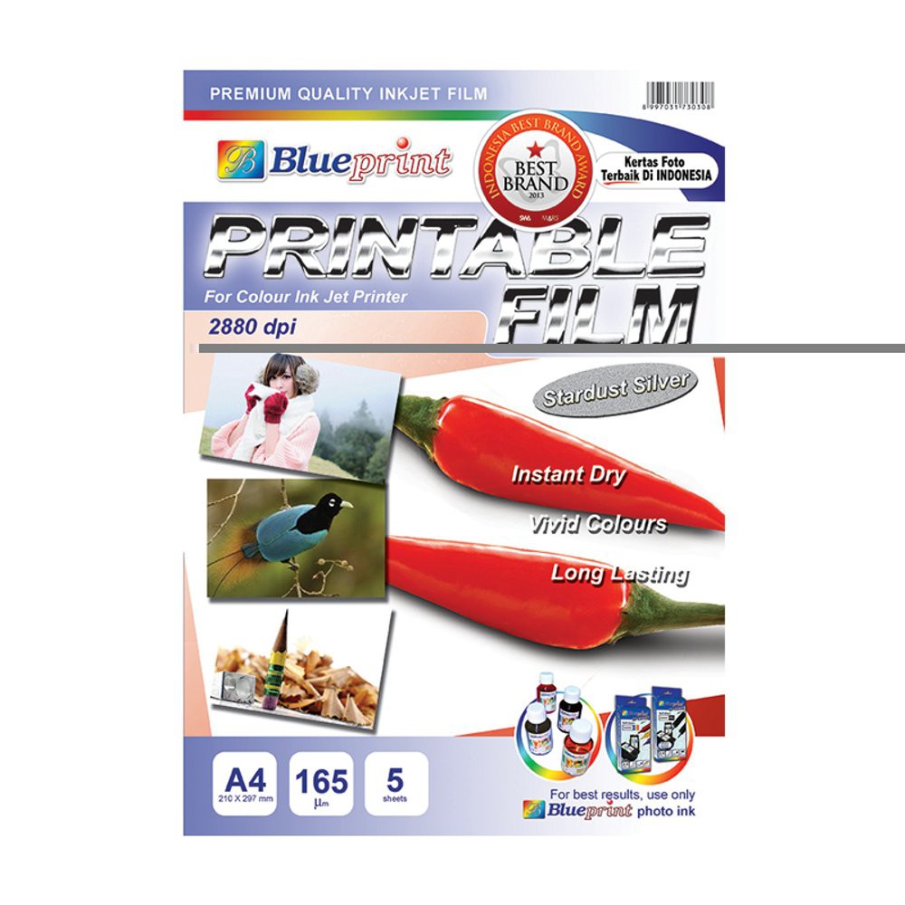 

Stok Ready Blueprint Stardust Silver Printable Film A4 Grosir Lebaran