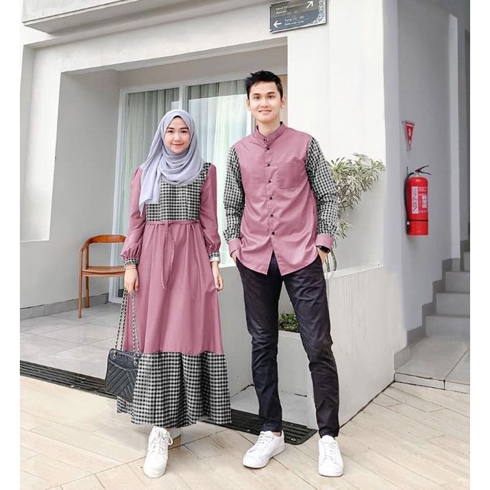 COUPLE GAMIS KATUN KOTAK + KOKO PAKISTAN COUPLE Cp DAMARA BAJU PASANGAN MUSLIM COUPLE TERBARU HIGH QUALITY