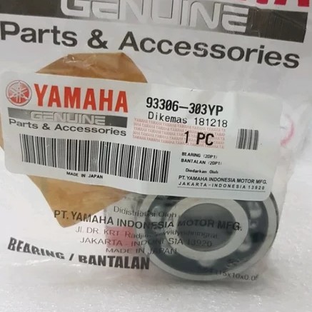 bearing laher rasio gardan 6303 tanpa tutup original yamaha 93306-303YP