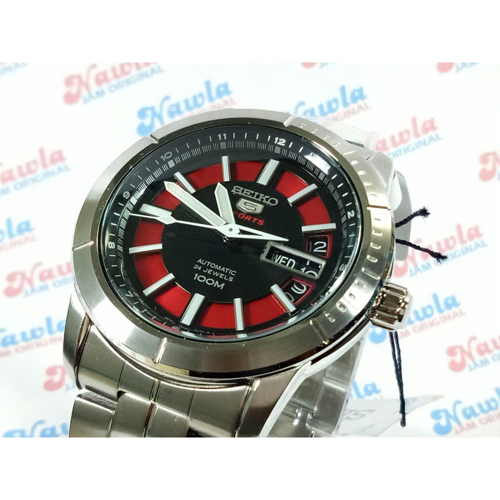 Seiko 5 Sport SRP339K1 Automatic Black-Red Dial - Jam Tangan Pria SRP339