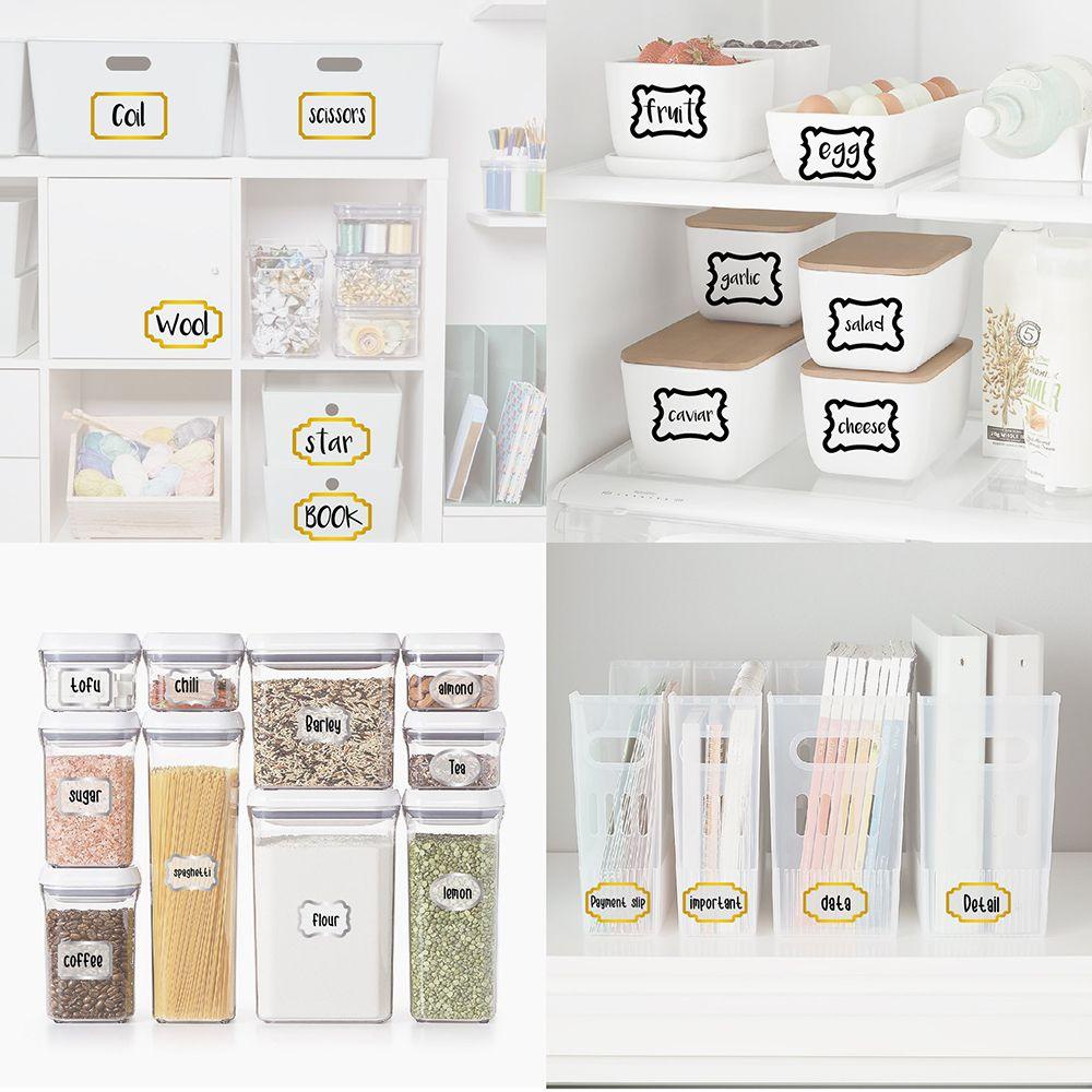 R-flower Label Sticker Storage Bottle Botol Bumbu Oil Proof Untuk Stiker Dapur