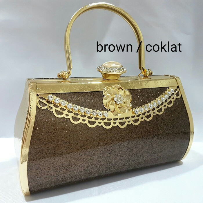 Tas Pesta Farnell  Wanita Clutch Kondangan Impor 2809 (gagang bisa lepas)