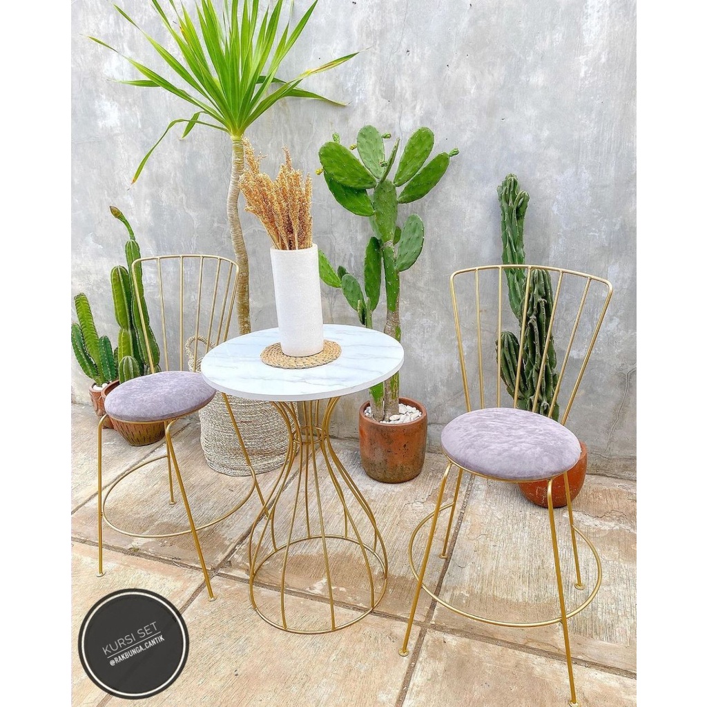 KURSI TERAS MINIMALIS SHABBY BANGKU TAMAN KURSI KAFE KURSI SANTAI STOOL SOFA KURSI MURAH KURSI BESI 