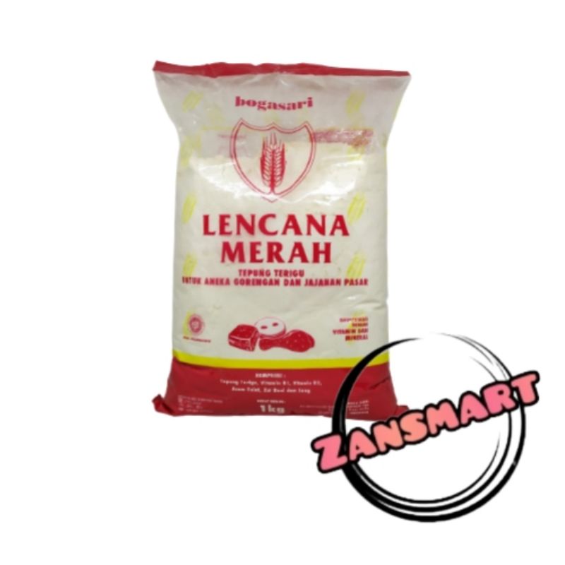 

Tepung Terigu Lencana Merah kemasan 1 kg