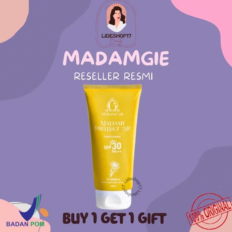 [READY STOCK] Madame Gie Madame Protect Me Sunscreen SPF 30 PA +++ With Calendula - Skincare Sunblock SUNSCREEN MADAMGIE