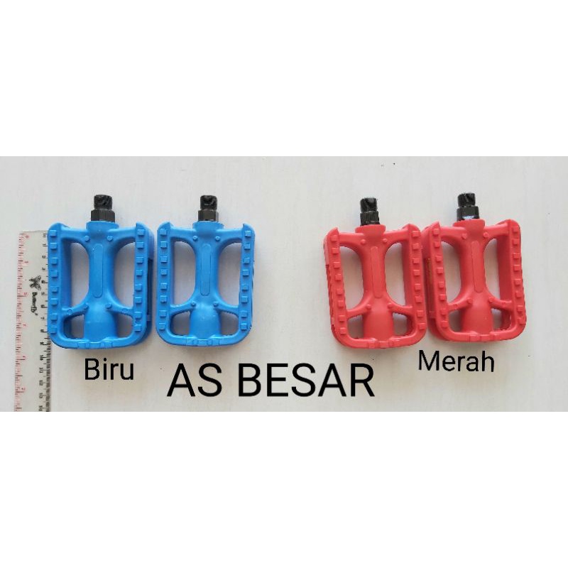 Pedal Sepeda Ukuran Ban 20 / 24 / 26 / 27.5 / 28 AS BESAR BMX MTB Minion Jengki Phoenix Merah Biru