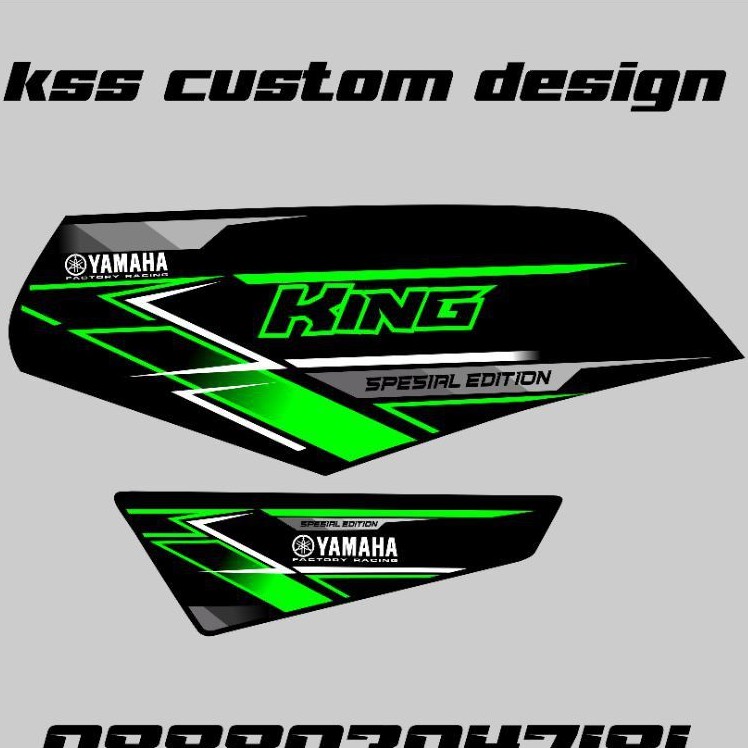 striping rx king variasi hitam hijau muda