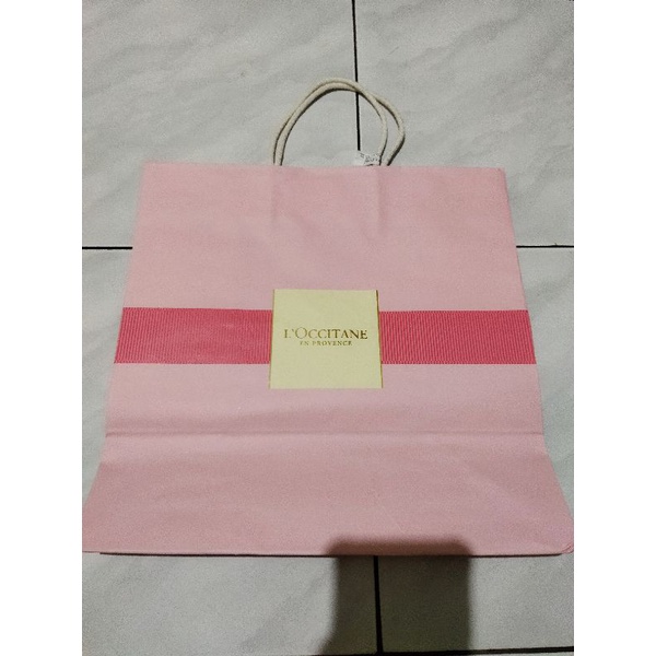 

Loccitane Pink Paperbag Paper Bag Gift Bag Tote Bag