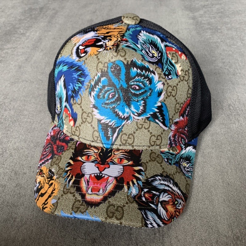 Topi Baseball Jaring Gucci Animal Faces GG Logo Import