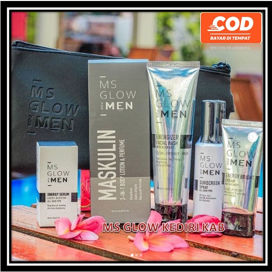 MS GLOW MEN /  MSGLOW FOR MEN / PAKET WAJAH UNTUK PRIA / PENCERAH / HILANG JERAWAT BEST PRODUK