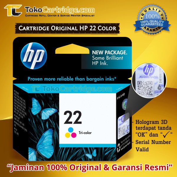 Cartridge 22 Tri Colour New Original Tinta 22 Color Catridge 22 D1360 D1460 D1550 D1560 D2360 D2460