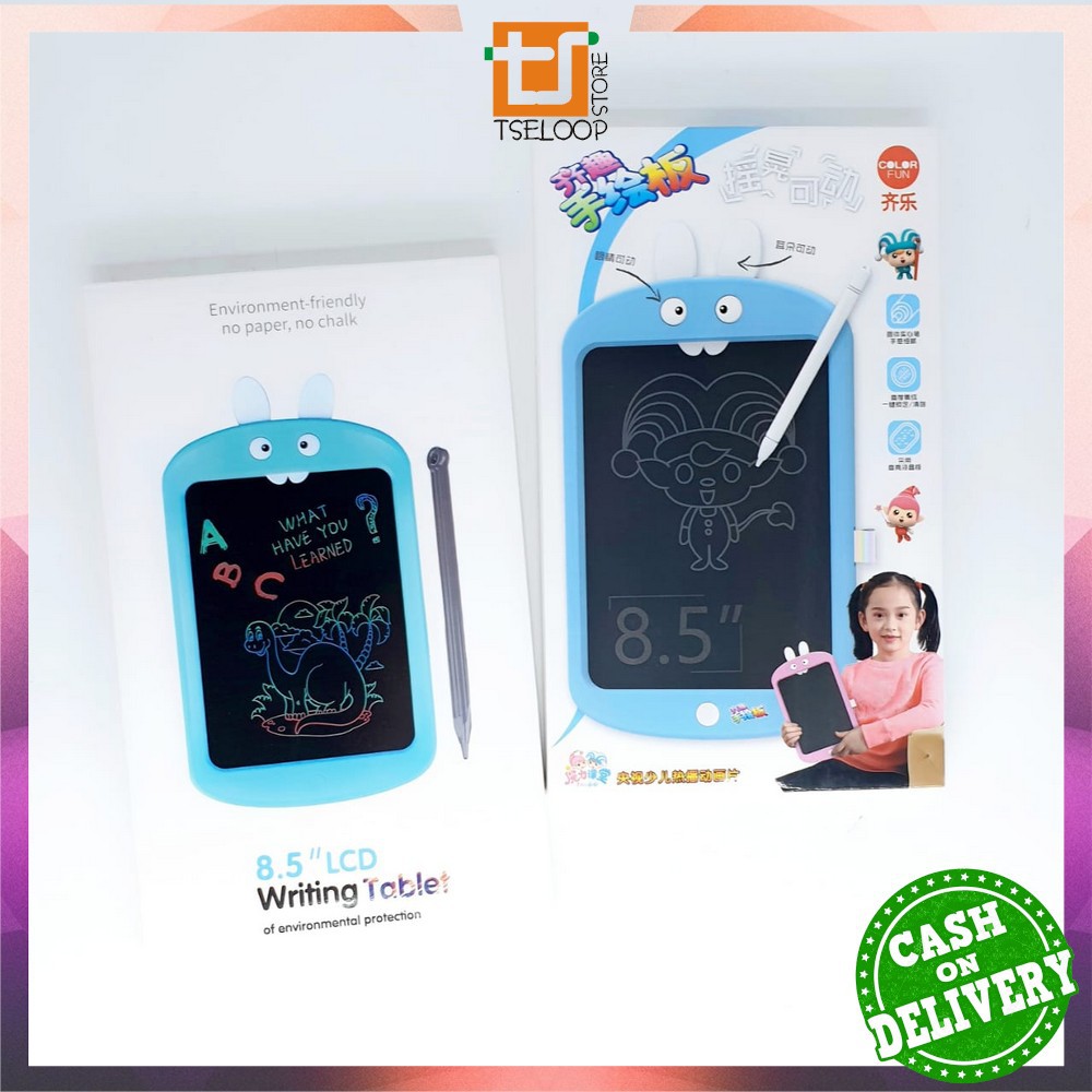 OFM-M36 Mainan LCD Writing Drawing Tablet Board 8.5 inch Papan Tulis Karakter Mainan Edukasi Anak-5