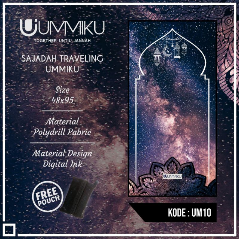 Sajadah Travel Anak UMMIKU / Sajadah Lipat Motif Anak Anak / Sajadah Travelling-Milenial 10