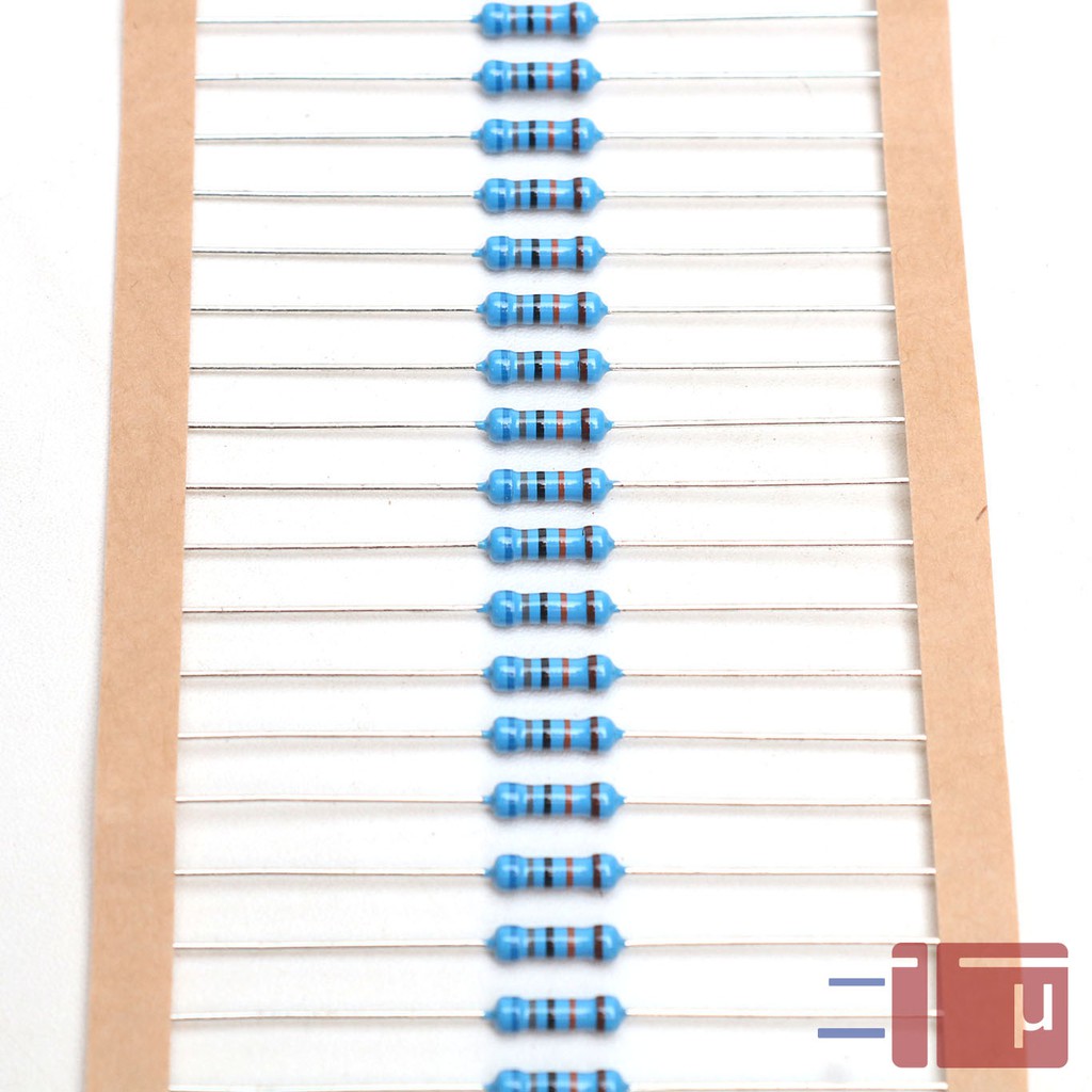 x10 Resistor 680K 1/2W Metal Film 1% Taiwan Kaki Tembaga