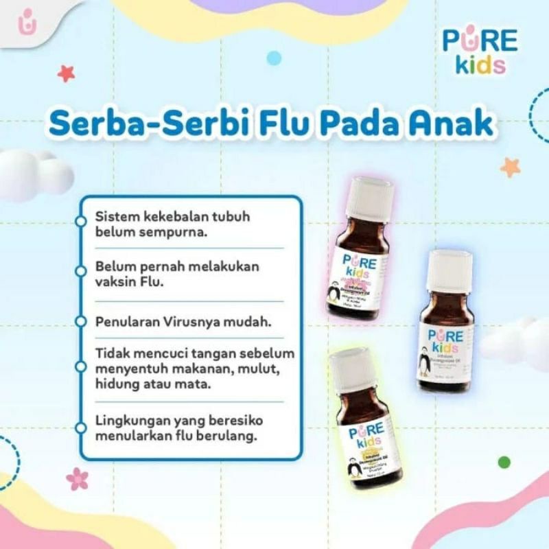 Pure Kids Baby Inhalant Decongestant oil / Pure BB With Ecalyptus Oil Aromatherapi 10ml