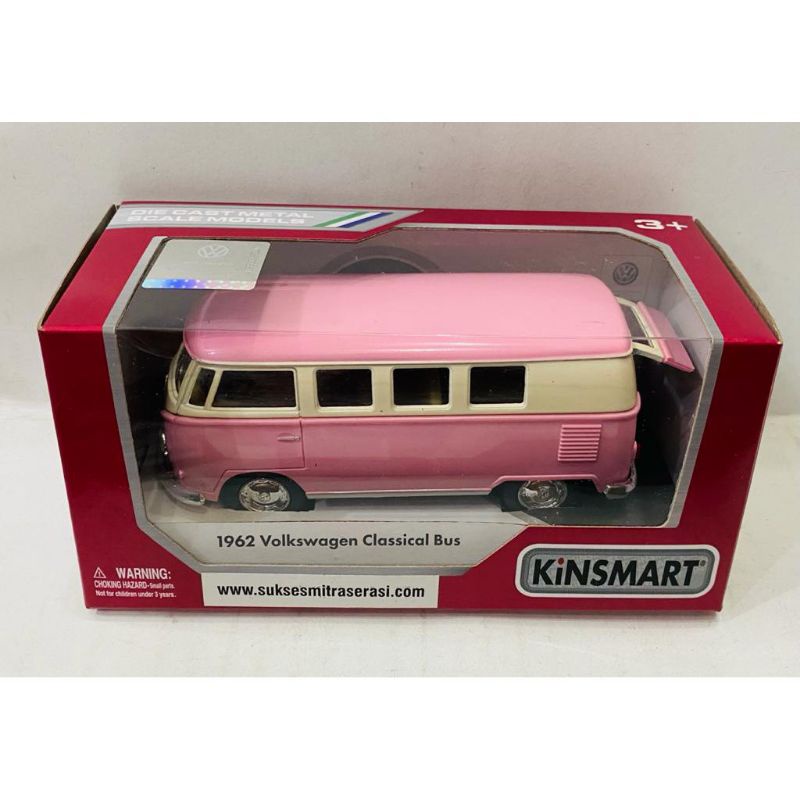 Diecast Kinsmart 1962 Volkswagen Classical Bus Pink