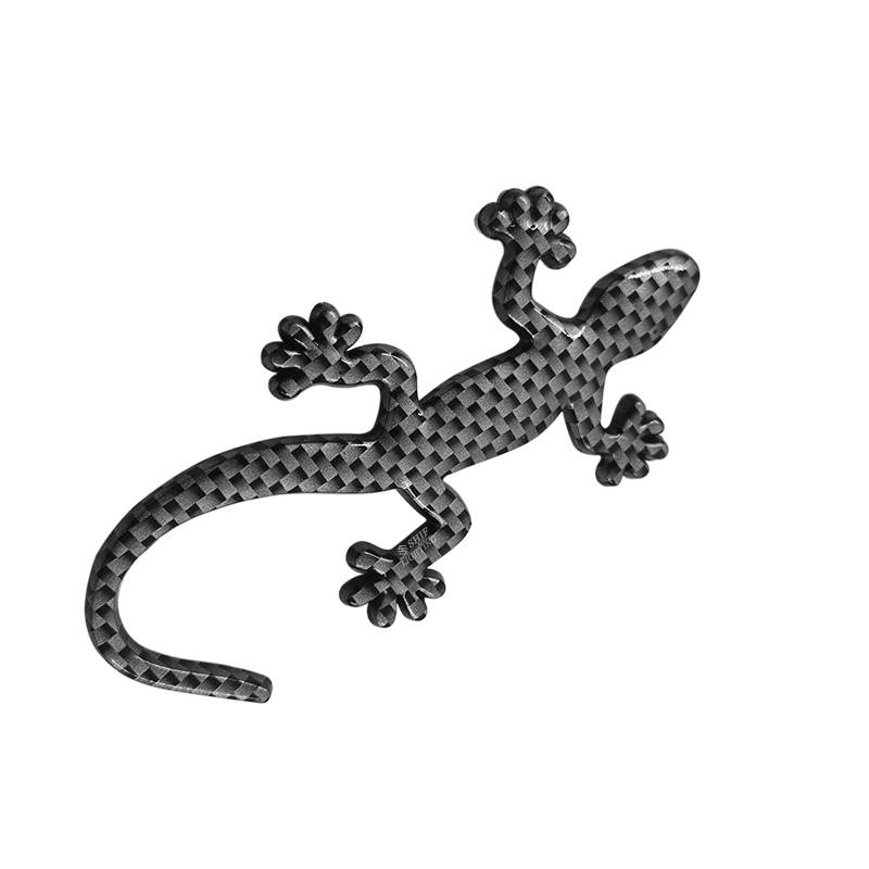 1 x ABS Carbon Fiber Pattern Lizard Gecko Logo Car Auto Motor badge emblem sticker Decal lUCK BLESS