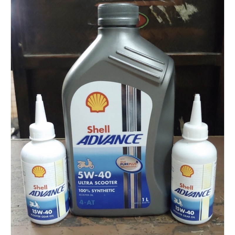 PAKET OLI SHELL MATIC ULTRA 5W-40 1 LITER + GARDAN NMAX / XMAX / LEXI / PCX / AEROX ORIGINAL