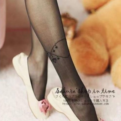 Fashion Fake Tattoo Pattern Stocking Motif 8072