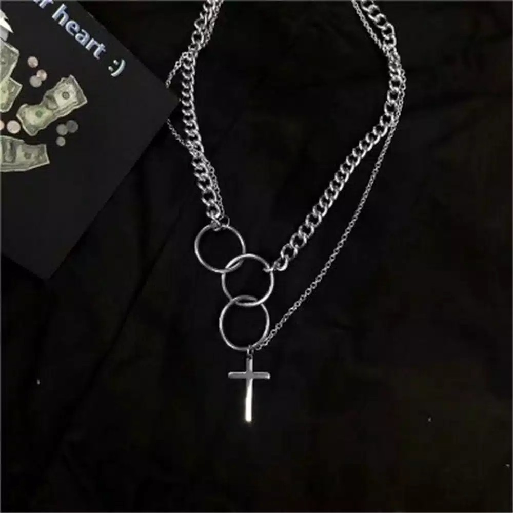 KK0292 - Kalung Rantai Pria Wanita Korea Kpop Kdrama Style BTS EXO NCT