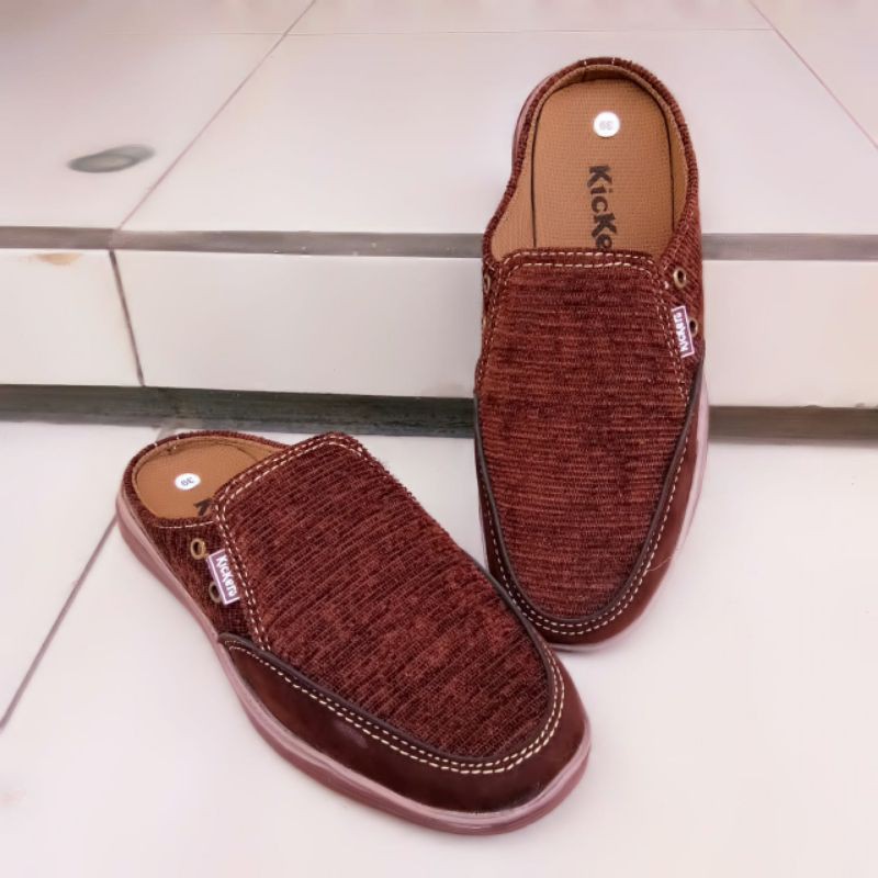 sepatu sandal selop Bagor coklat