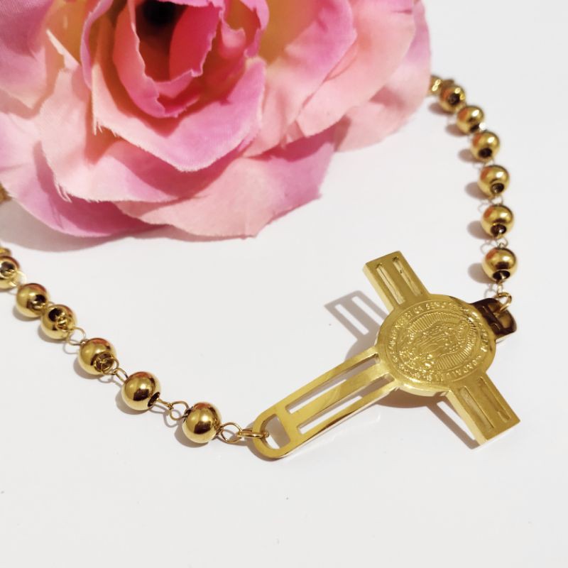 Gelang salib wanita titanium stainless salib besar