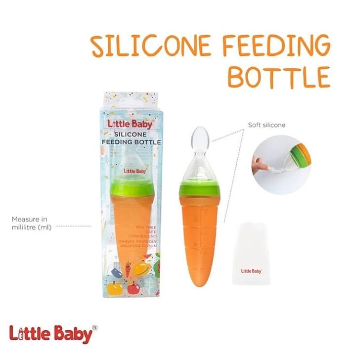 Little Baby Silicone Feeding Bottle Spoon (BARU) / Botol Sendok