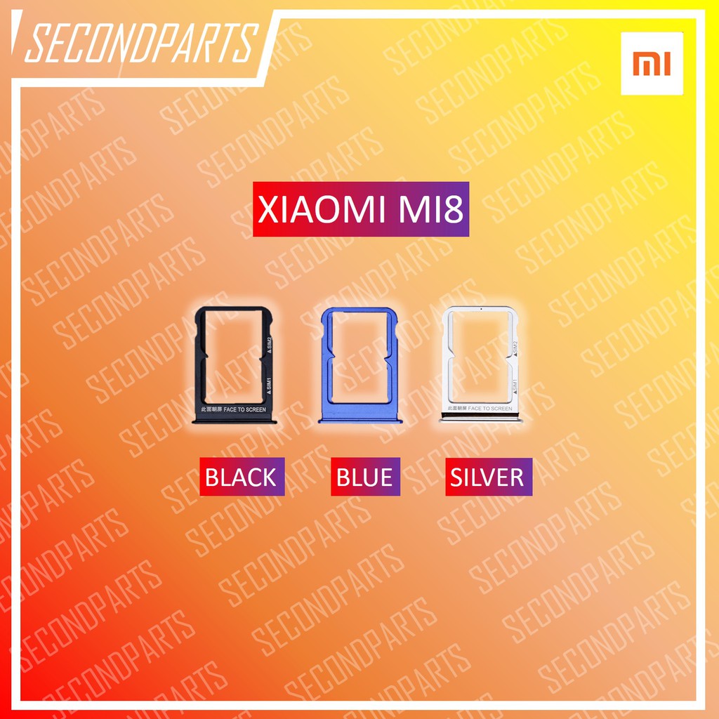 SIM TRAY SLOT SIM LOCK TEMPAT KARTU XIAOMI MI8 ORIGINAL