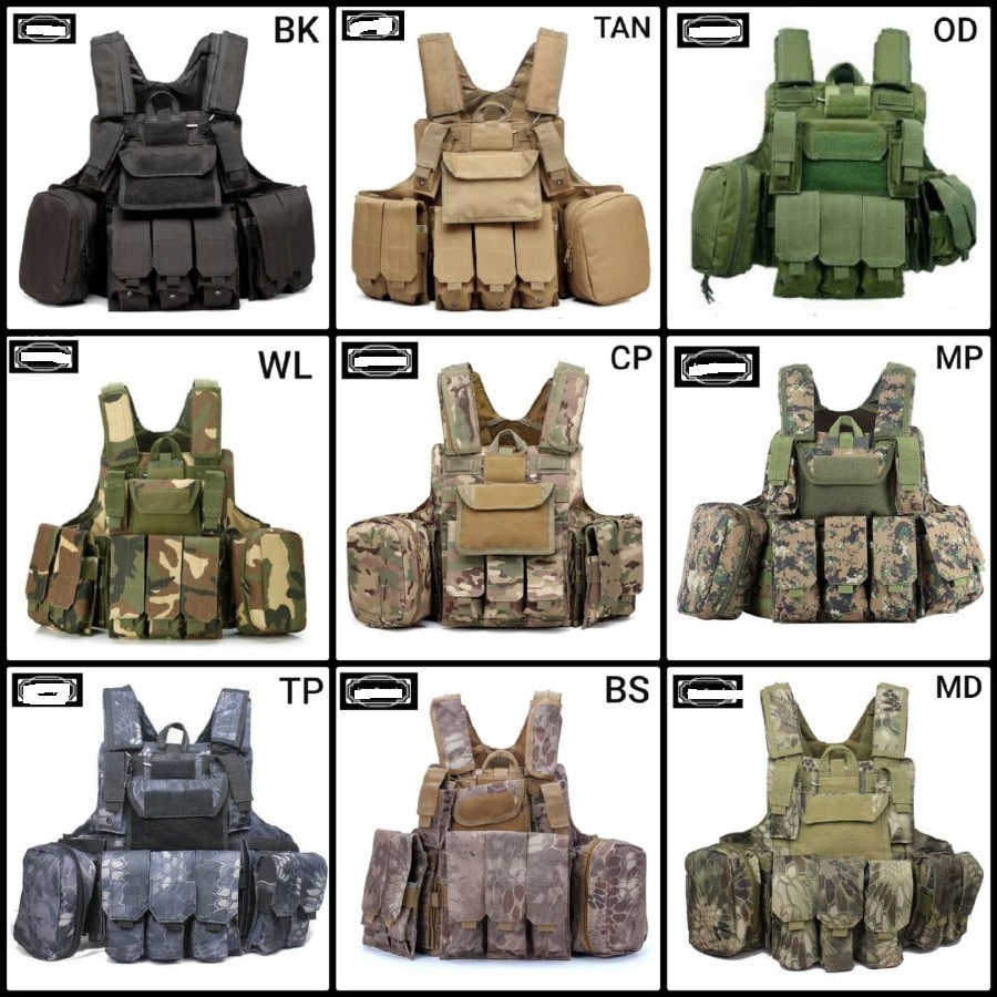 Rompi CIRAS Tactical Vest Airsoft Body Armor JPC FSBE SPC Emerson