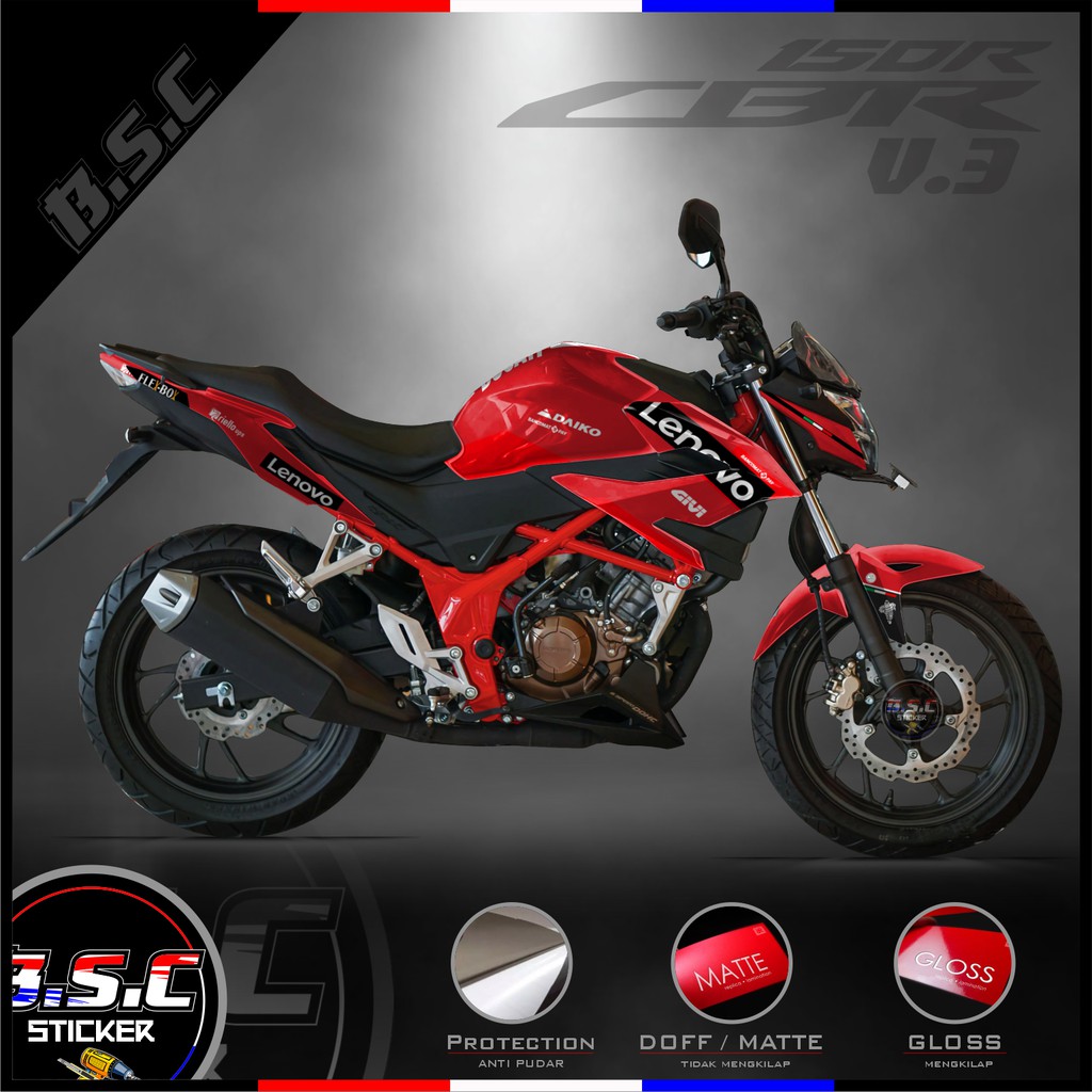 Decal FULL BODY Sticker CB 150R / CB150R / NEW 2018 CB 150R V.3 Motif Lenovo Ducati Livery