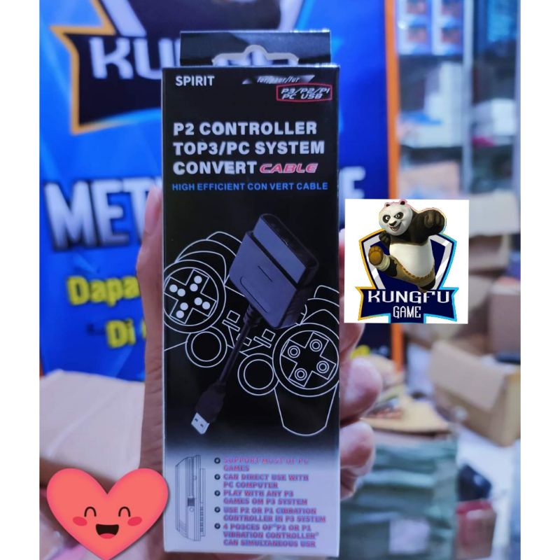 converter single ps2 to ps3 / converter single hitam